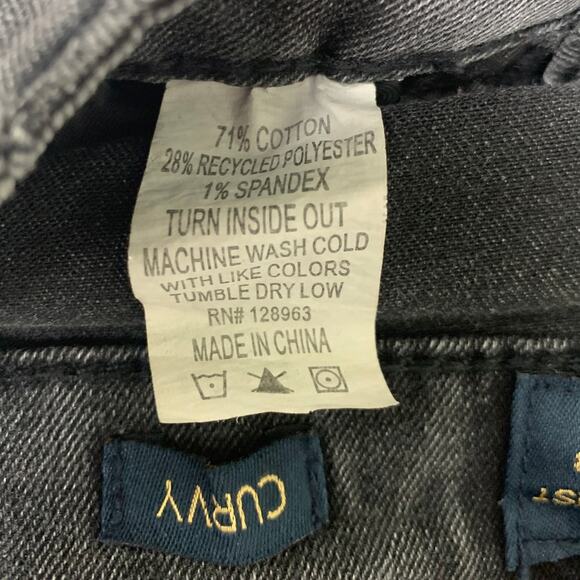 New Indigo Rein Juniors Size 0 Curvy High Rise Crop Distress Recycle Denim Jeans - Picture 5 of 6